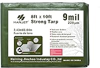 Vista 27 de lona impermeable duradera para cubierta, para camping, jardín, azul/verde militar, Verde