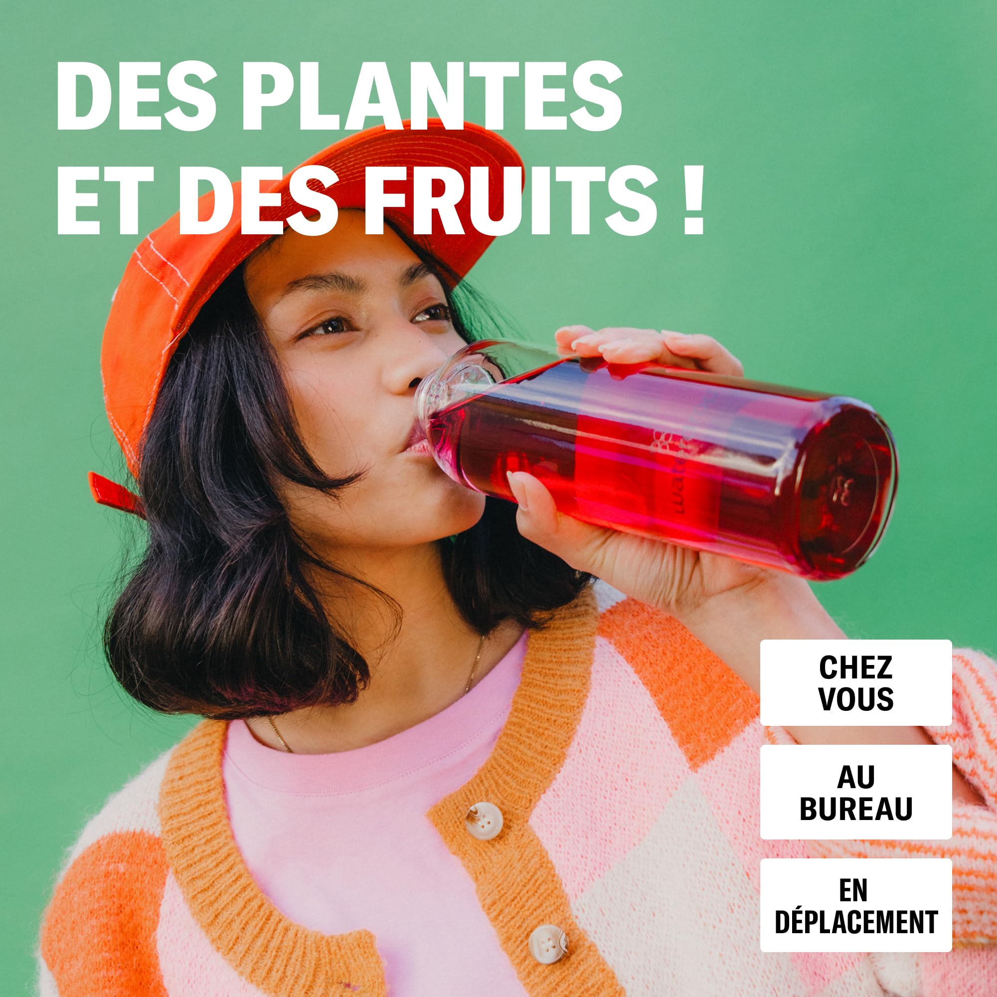 waterdrop® x Ricola - 48 Pastilles Pour Boisson en Saveurs Verveine Citronnée, Grenade Menthe, Framboise Mélisse & Citron Menthe, Cubes de Boisson Vegan, Vitamine C & B, Eau Aromatisée Sans Sucre