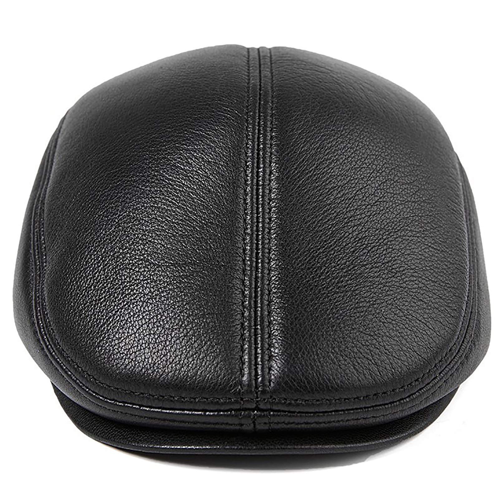 G&F Pelle Berretto Pelle Pecora Ivy cap Uomini Strillone Cappellino Gatsby Cappello Piatto