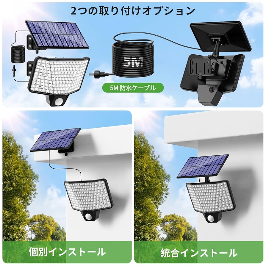 ソーラーパネル Amazon.co.jp : A-ZONE ソーラー 街灯 150W ソーラーライト 屋外