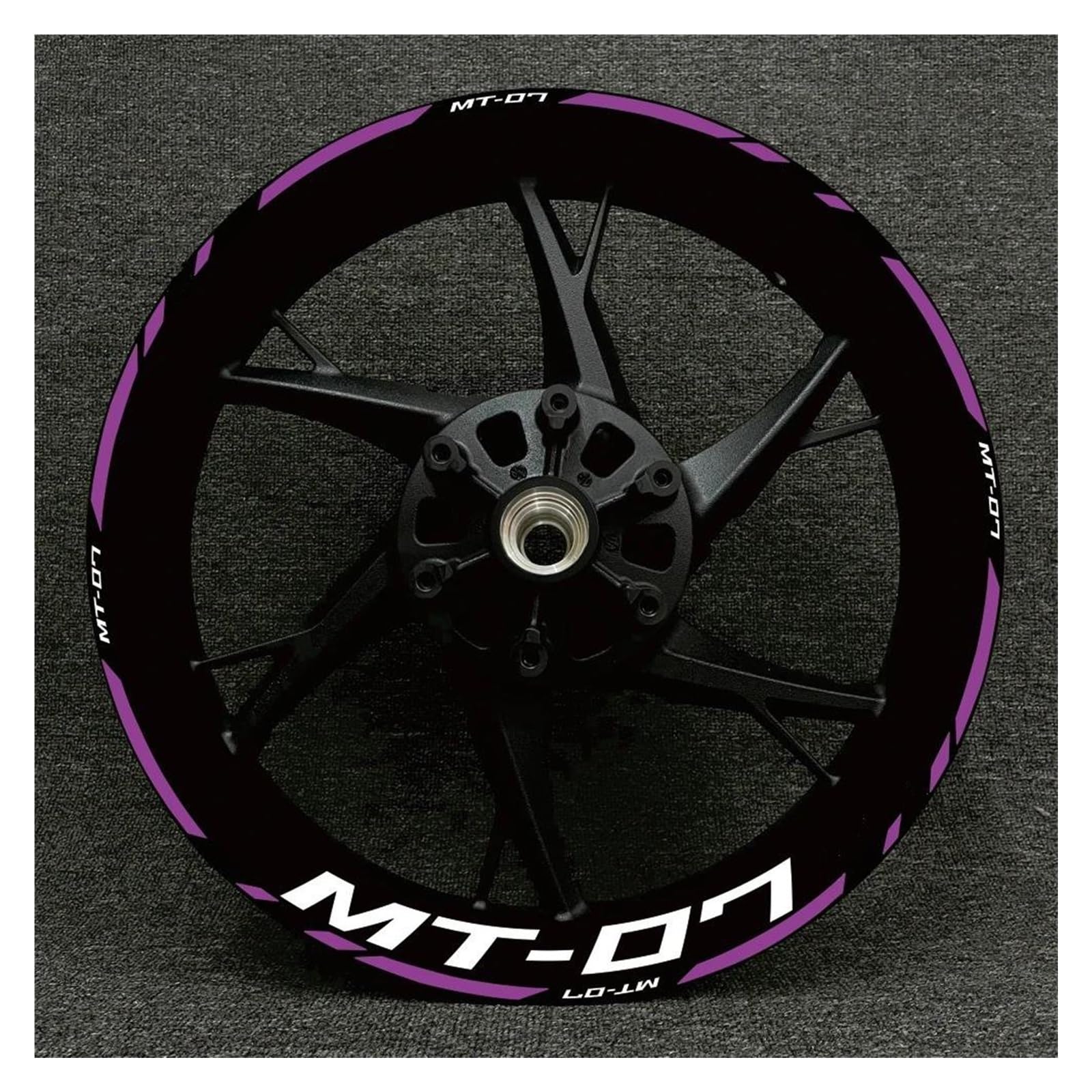 Motorcycle for Yamaha MT-07 2022 Reflective Wheel Stripe Sticker Set Waterproof Rim Decals(Color27)