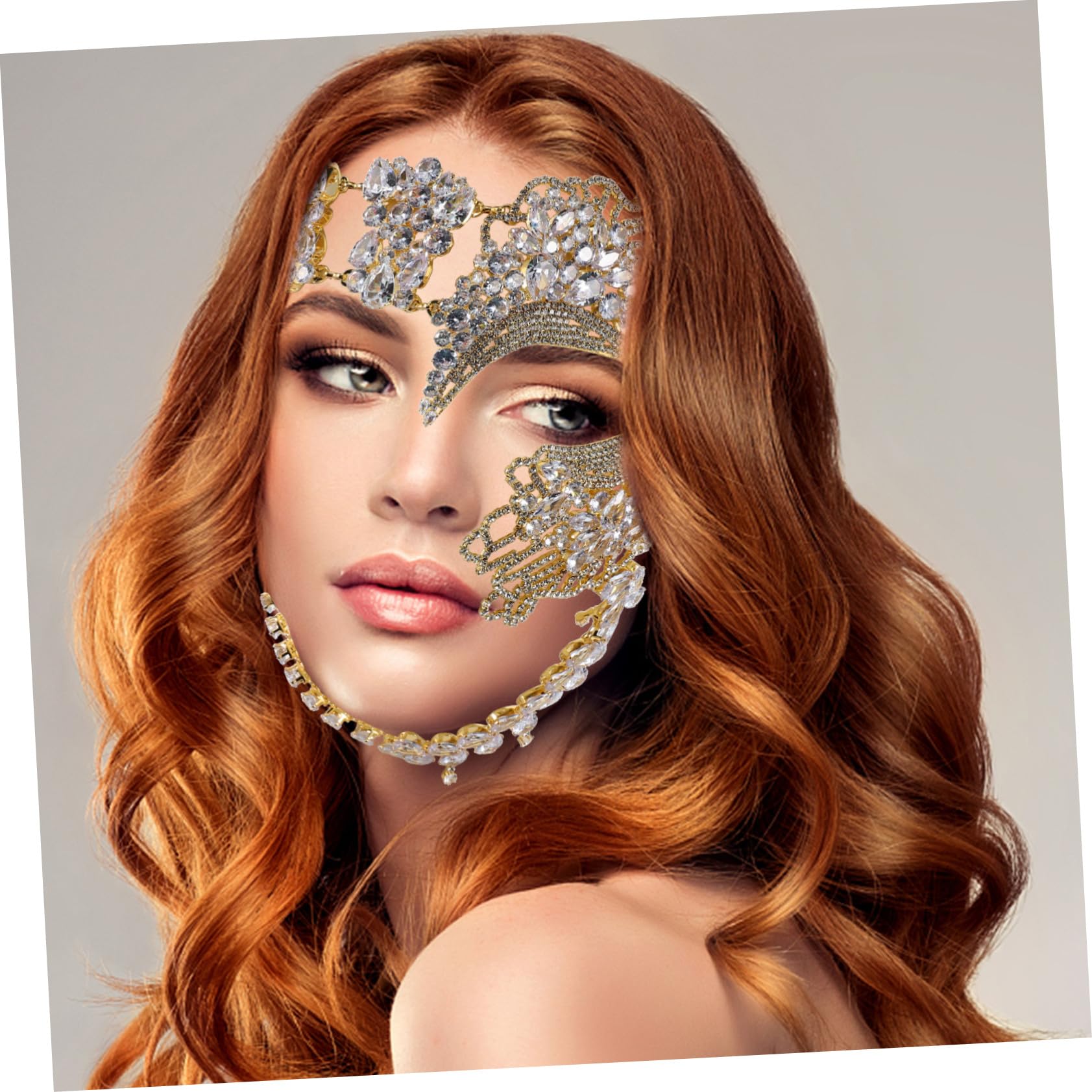 COLLBATH Masque de Bal Masqué pour Femme Masque Vénitien Léger à Scintillants Accessoires Costume pour Carnaval Bal Masqué et Halloween