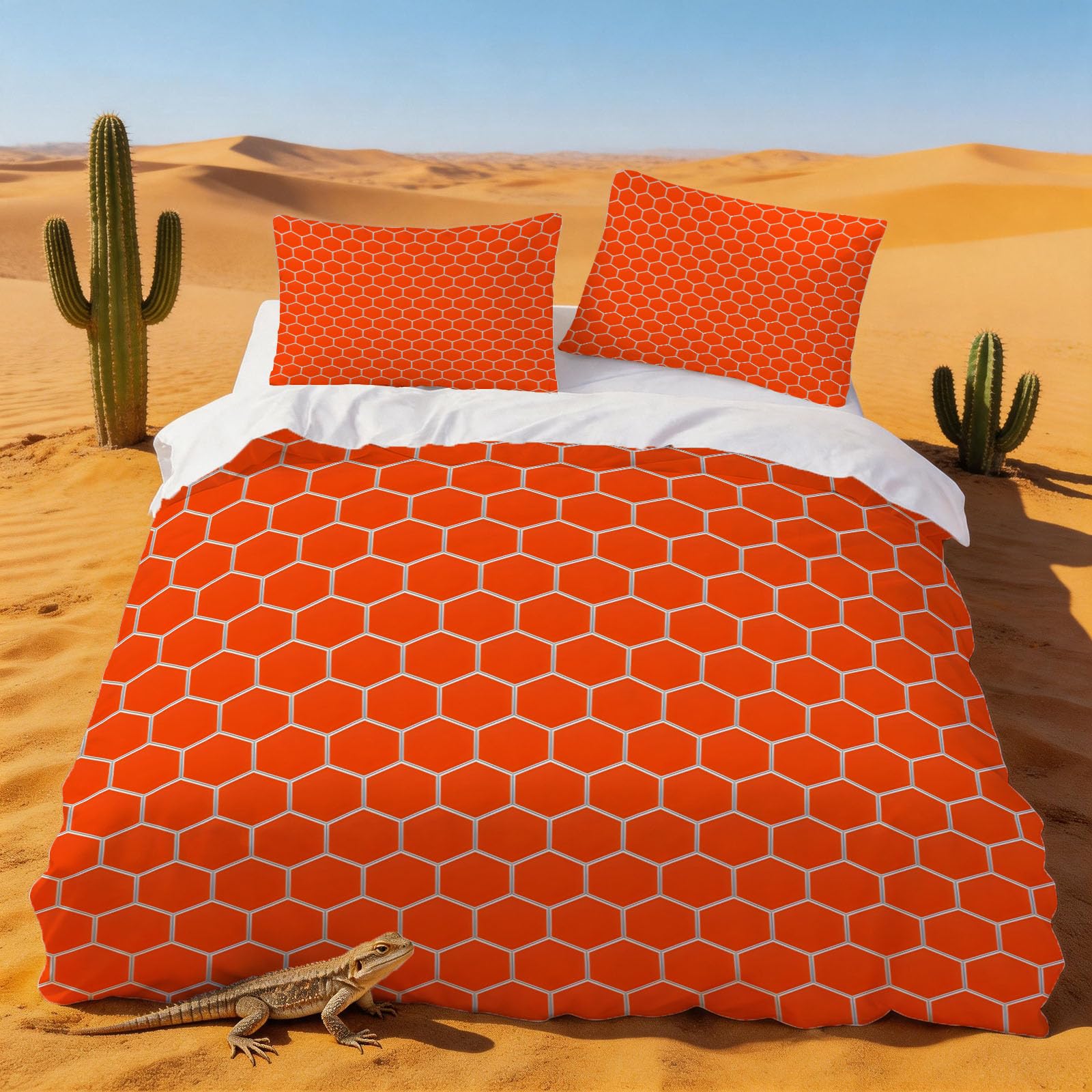 Parure de lit 240x260 hexagone pour transformer votre chambre en un cocon moderne