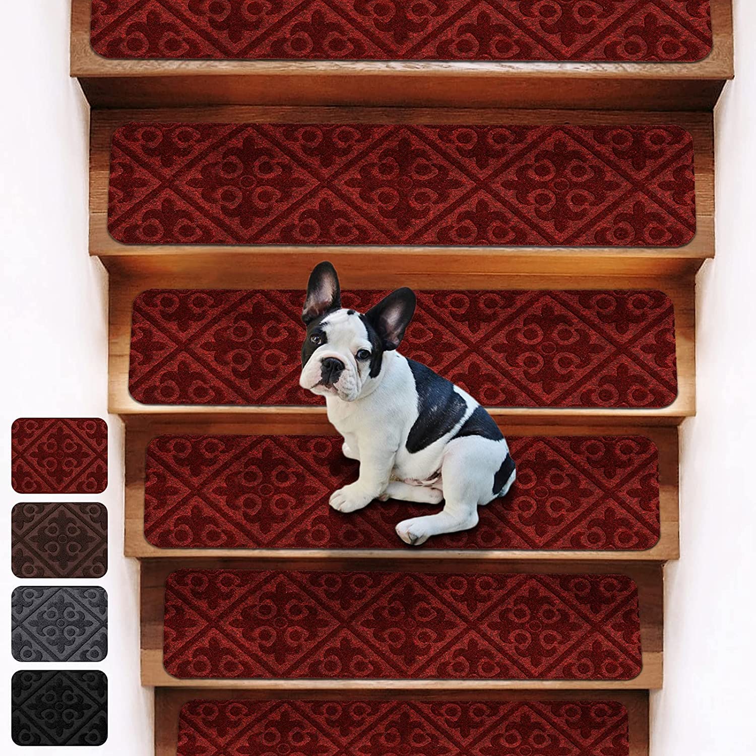 Tapis antidérapant de sécurité d'intérieur pour personnes âgées et animaux domestiques – Tapis autocollant réutilisable pour une adhérence sûre sur les escaliers 15 pièces