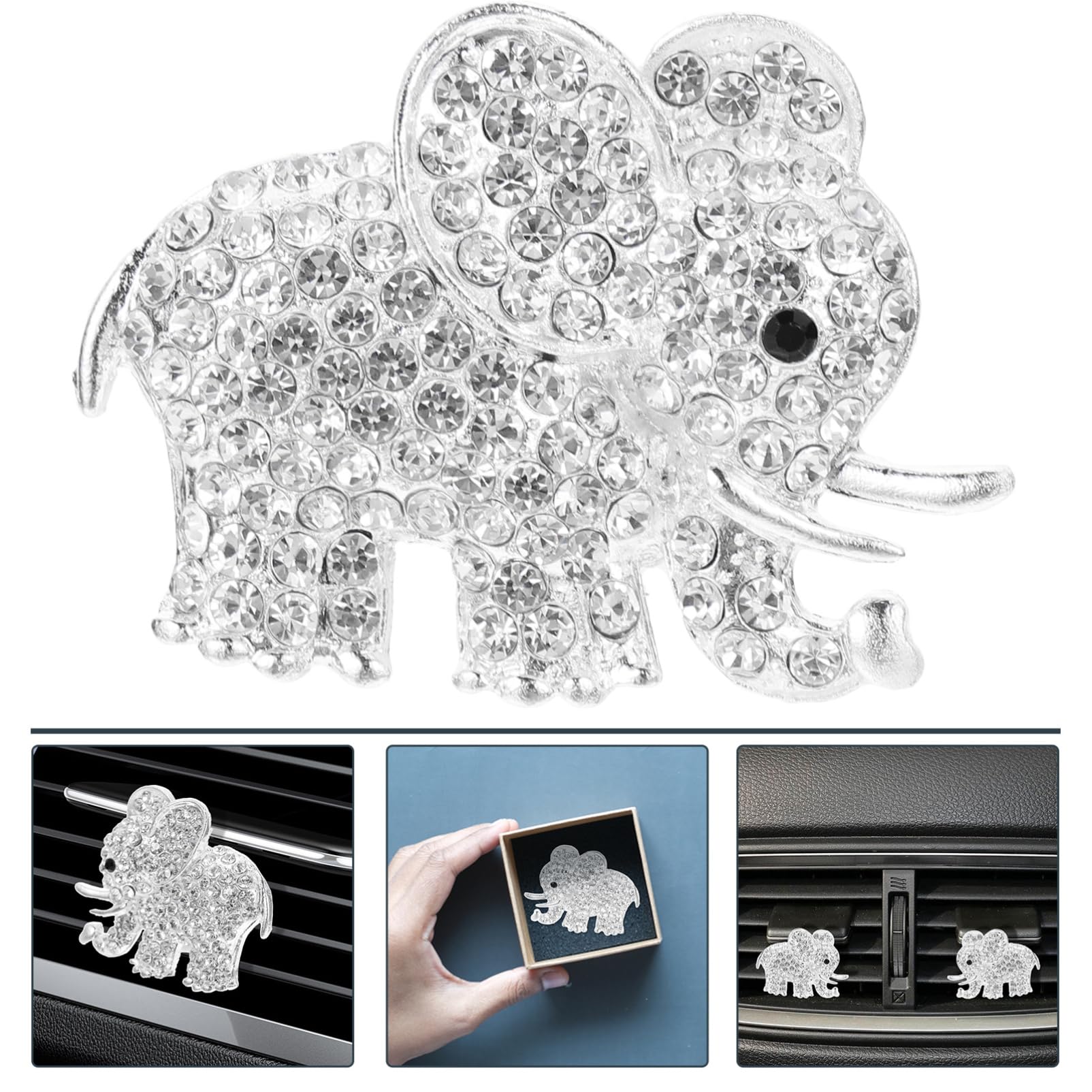 ibasenice 5 Set Di Clip Per Auto Clip Per Sfiato Auto A Forma Di Elefante Decorazioni Per Clip Per Sfiato Multifunzionale 2 Pezzi*5