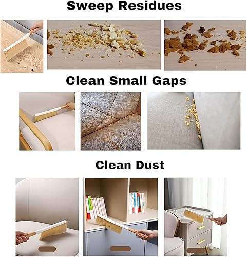 Miniatura 3 de Herramienta de desempolvado multibarrido mejorada con gancho, reutilizable, lavable, escoba pequeña batidora, funciona como cepillo de banco para