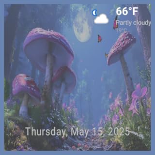 Magical Mushroom Forest with Rainforest Sounds - Enchanting Flute with Clock & Live Forecast