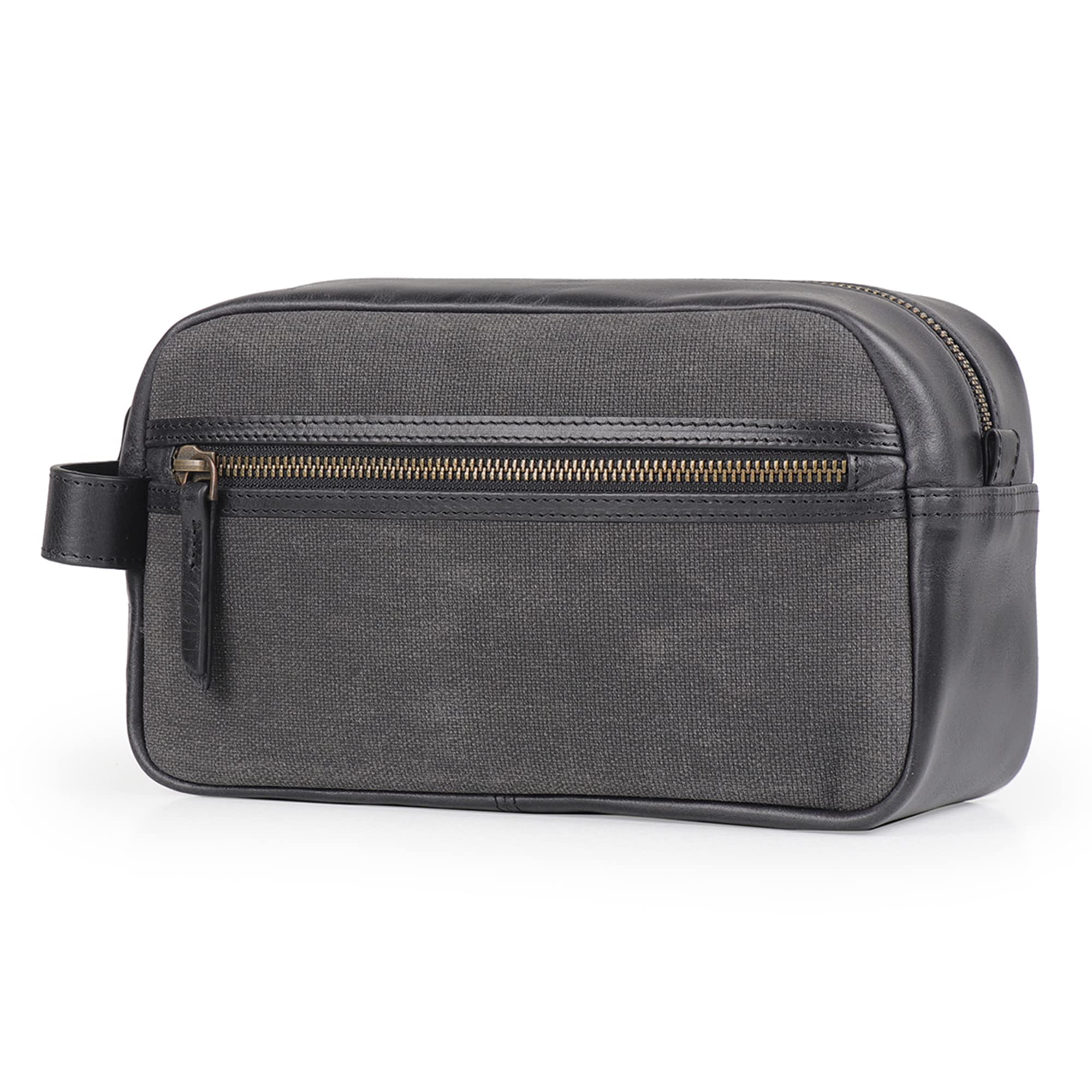 Londo Bolso de Aseo, Viaje en Cuero Genuino, para cosméticos, afeitarse los artículos, Dopp Kits, Unisex