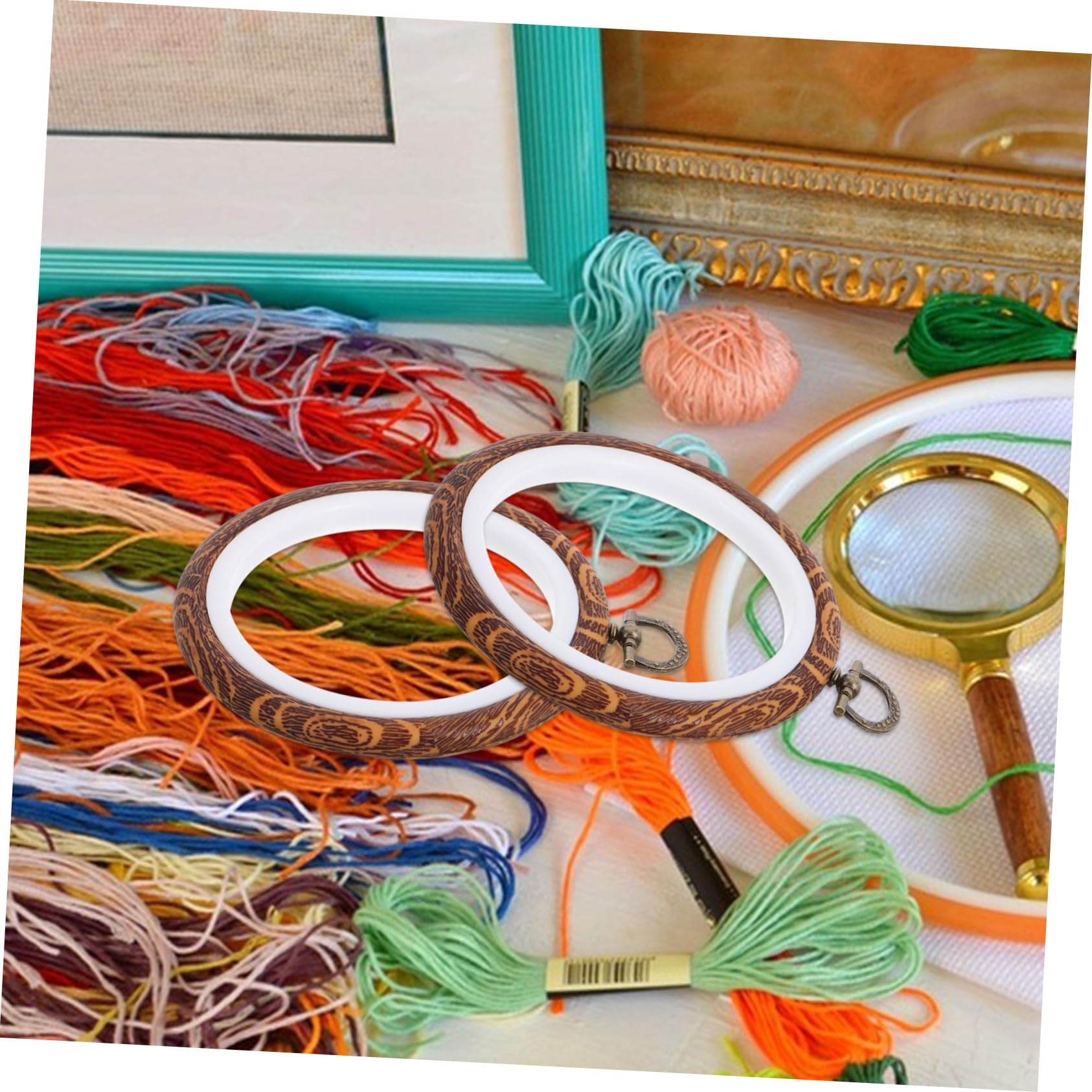 Housoutil 10 Piezas Bastidor de Bordado Redondo Unidades para Exhibición de Bordado DIY para Costura y Manualidades