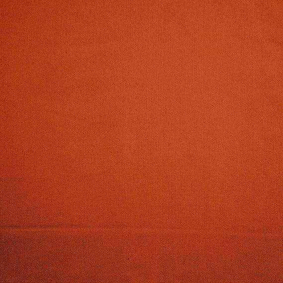 HOMESCAPES Pure Cotton Furnishing Fabric Plain Colour Burnt Orange