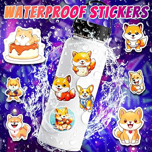 Miniatura 7 de 50 calcomanías de perro para niños, calcomanías de perro para botella de agua, calcomanías de vinilo impermeables de animales, laptop, teléfono,