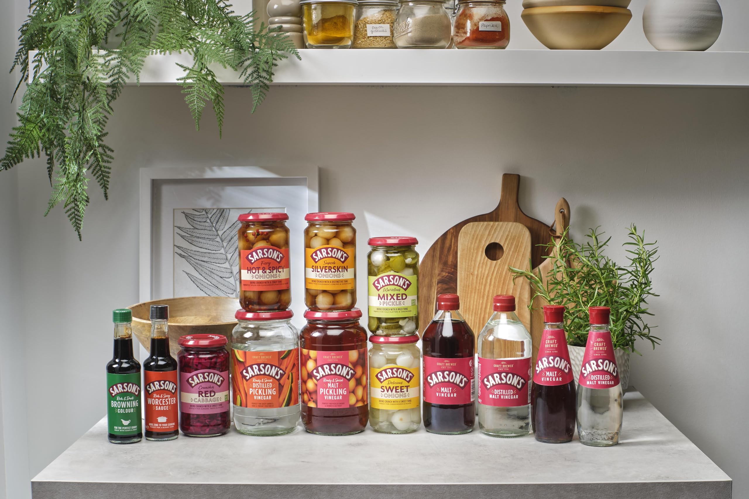 Sarson's Ixed Pickle - 6 X 460g, Tangy And Flavourful Pickled Vegetables In Spiced Vinegar