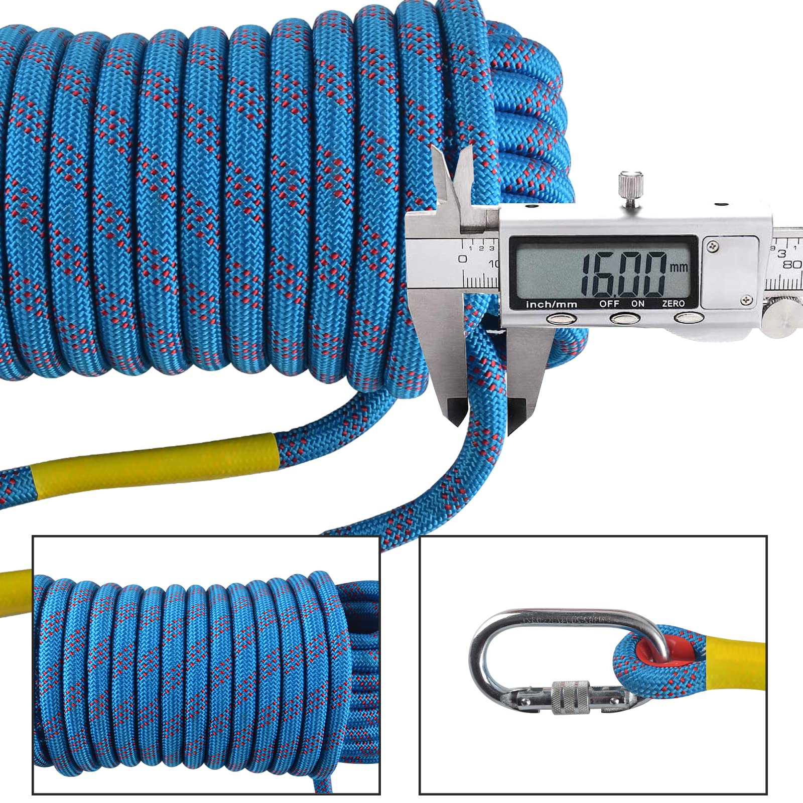JIUXQT Climbing Rope Strong Rope Tree Climbing Gear Static