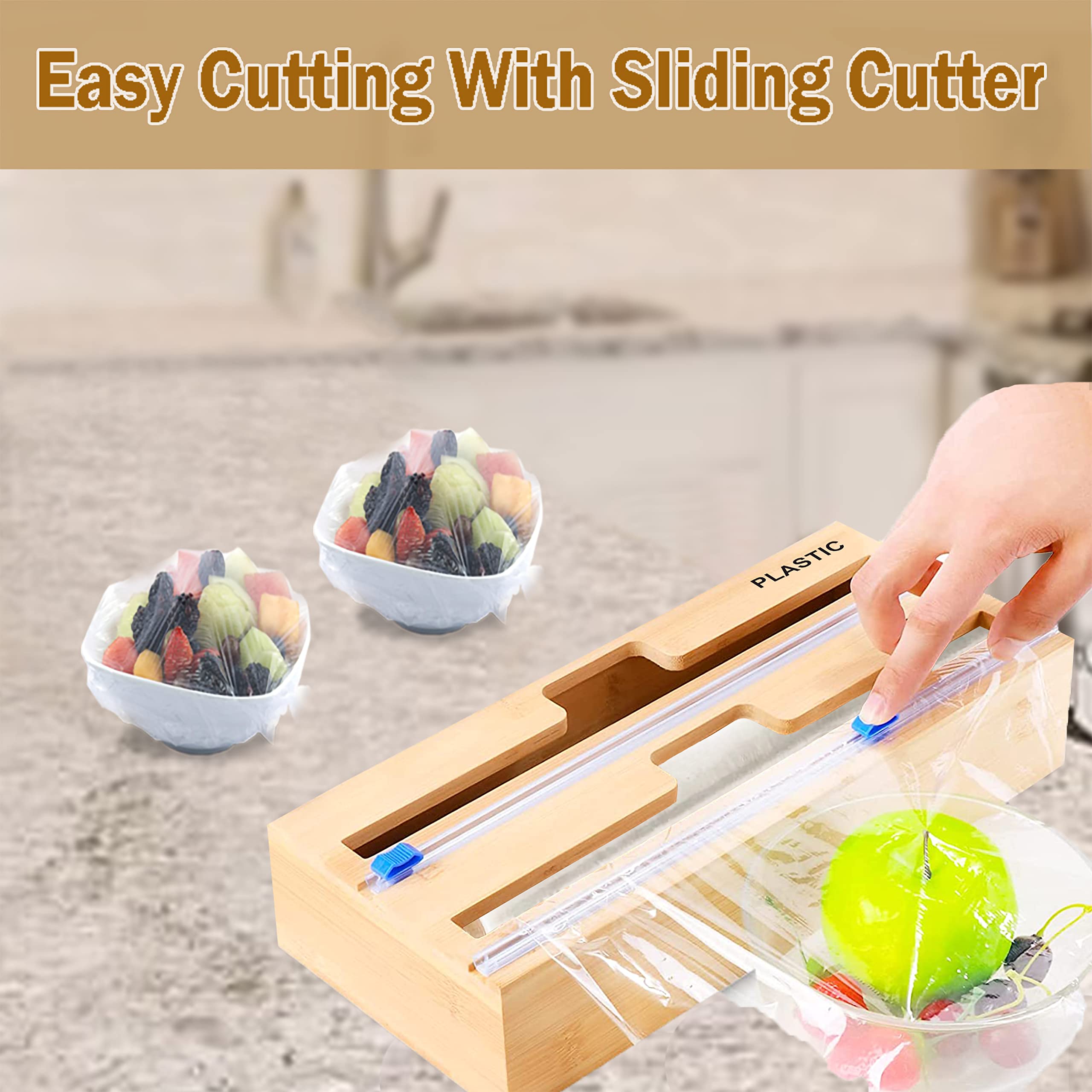 Amazon.com: Renexas Foil and Plastic Wrap Organizer with Kitchen