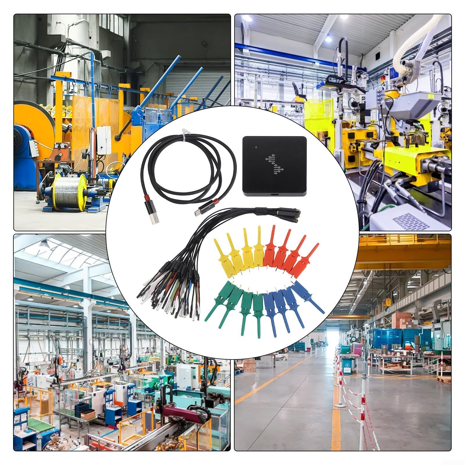 USB Logic Analyzer mit 16 Kanälen, 400MHz Abtastrate, für verschiedene Betriebssysteme und Protokolle