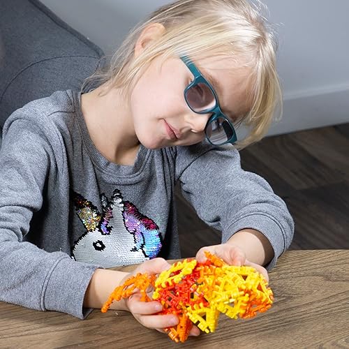 Miniatura 3 de That Hinge Toy - Juego de 82 piezas azul + rosa, animal + más juguete de construcción STEM