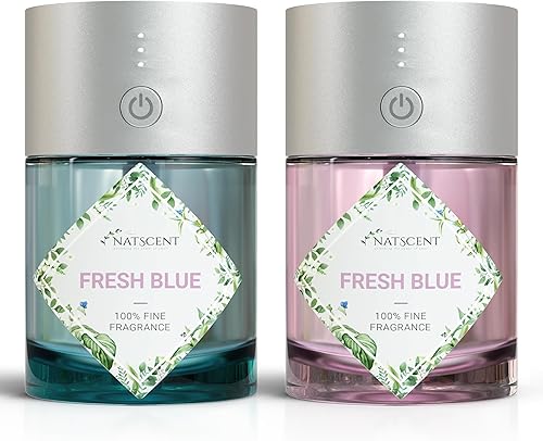 Miniatura 6 de Gizmo - Difusor sin agua con aceite de fragancia, botellas difusoras de vidrio Plug & Play, difusor inalámbrico, recargable, 3 niveles de niebla,