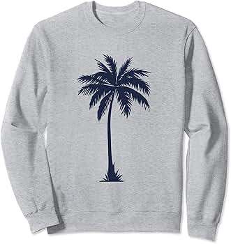 Amazon.com: Palm Tree Silhouette Top Navy Graphic | I Live