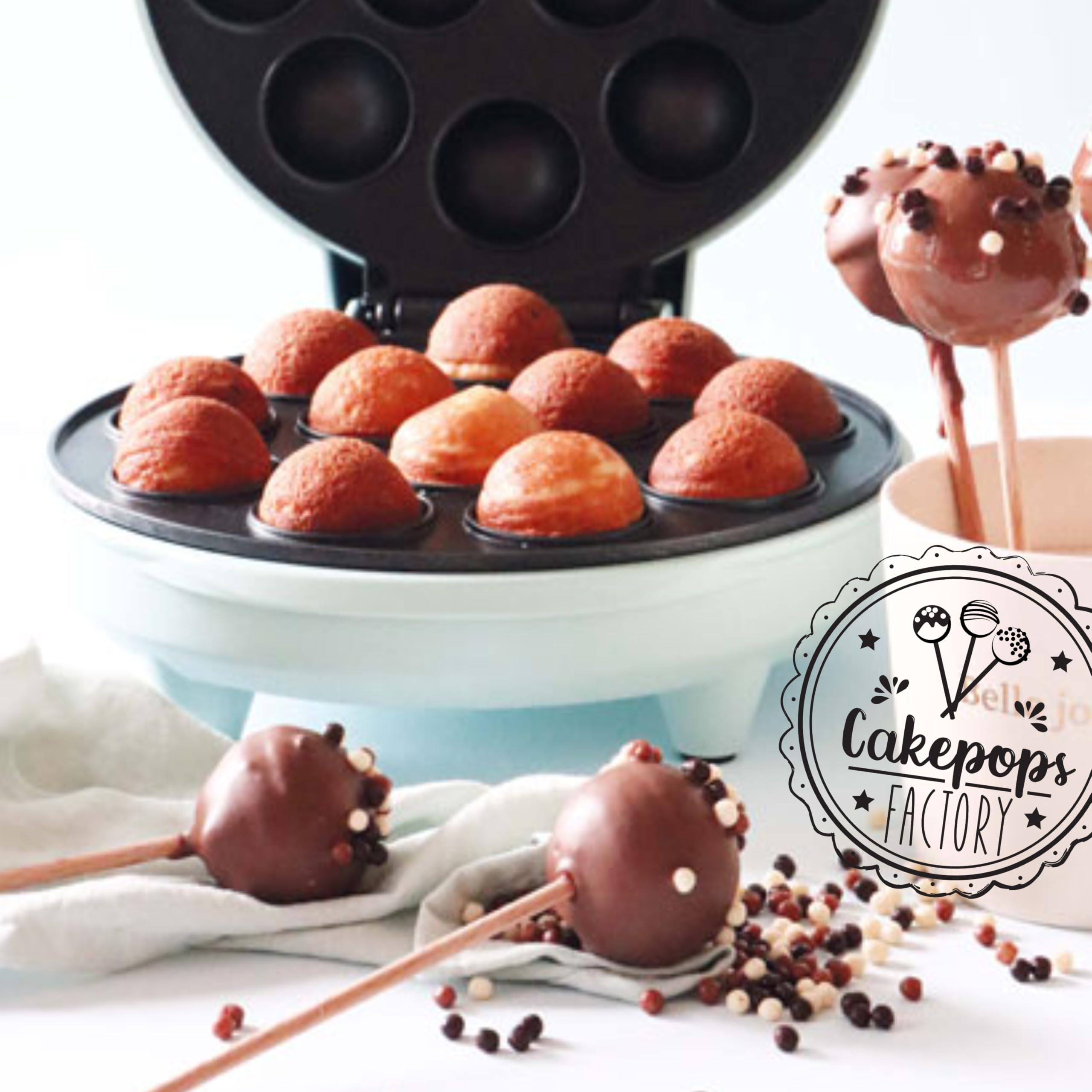 ScrapCooking - Machine à Cakepops - Appareil Cake Pops Factory - Prêts en 5 Minutes - Cadeau Pâtisserie Cuisine Goûter - Recette Incluse - 3893, Blanc