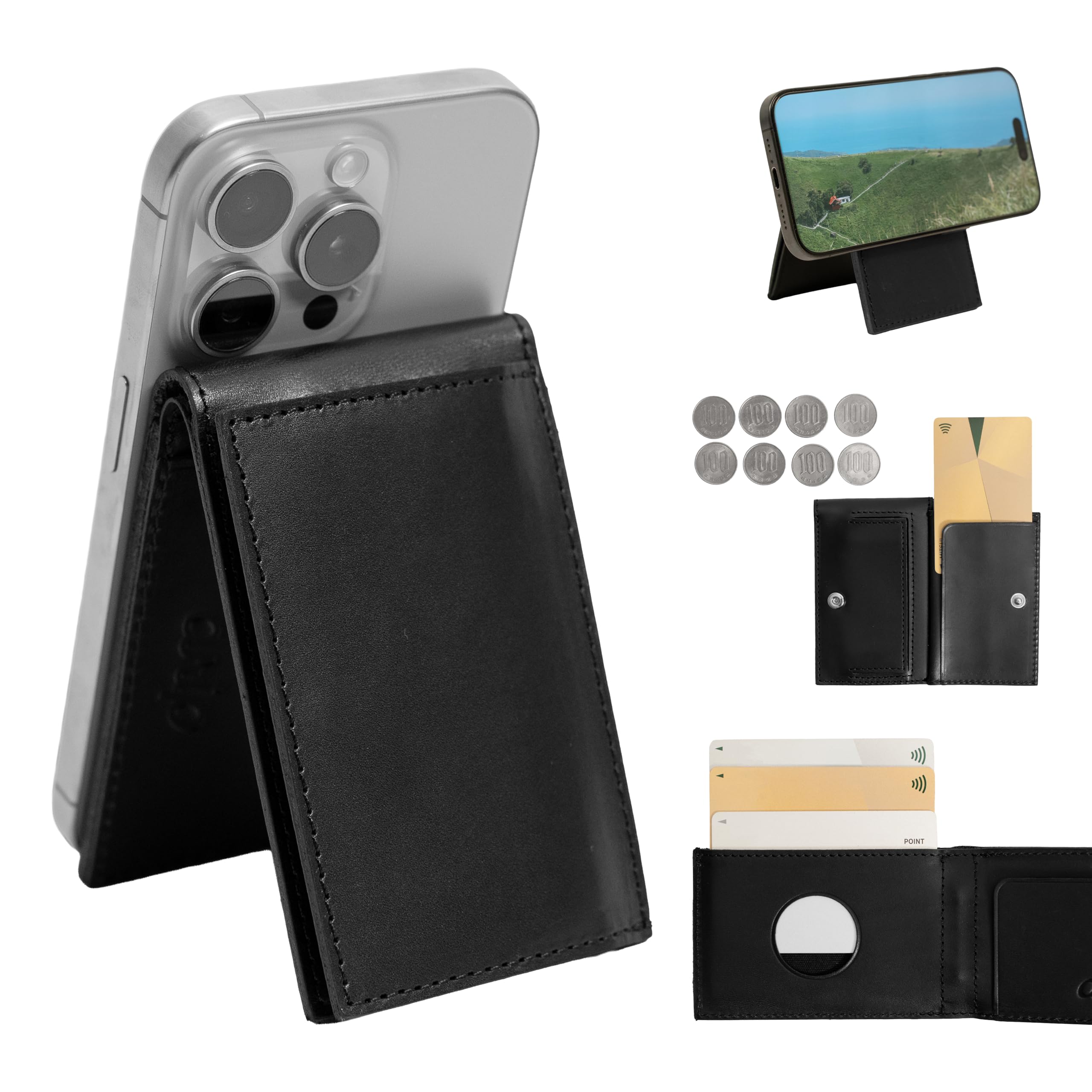 Amazon.co.jp: スマホスタンドになるマグネット財布「PRESSo Mag