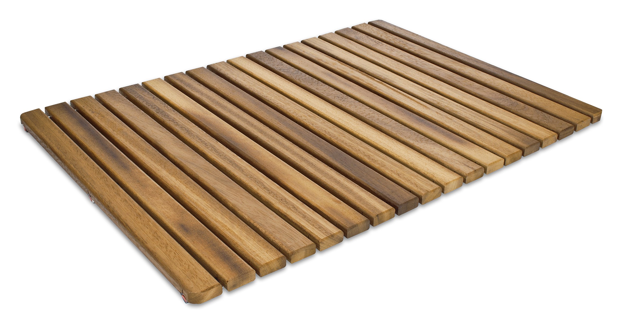 Tarima/Alfombra Flexible para Ducha y baño, en Madera de Teca (50 x 70 cm)