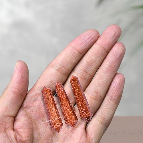 Vista 117 de Amazing Gemstone Puntos de cristal de amatista, cristales curativos y piedras a granel, paquete de 3 puntas curativas de doble terminación