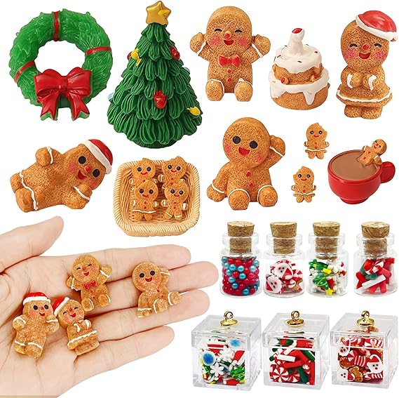 ChunDA Weihnachts Wichtel Zubehör Set - 3-teilig Mit Lichterketten Für Puppenhaus Deko