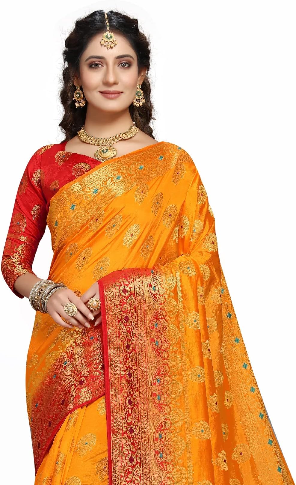 iZibraKanjivaram Silk Saree Wedding For Women Banarasi Sadi Original Kanchipuram Pure Paithani Pattu Sari With Blouse Piece 2023(Perashoot)