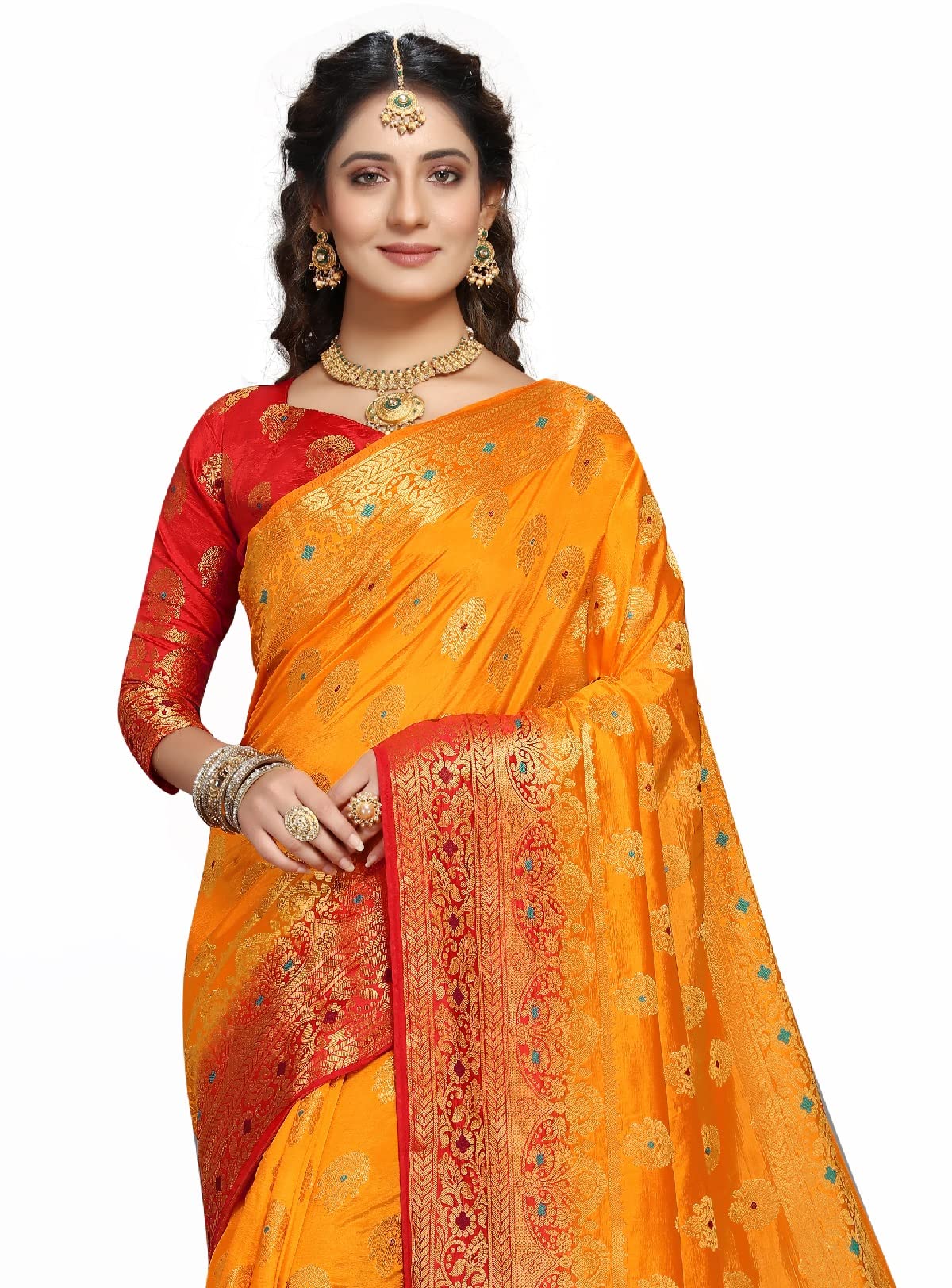 iZibraKanjivaram Silk Saree Wedding For Women Banarasi Sadi Original Kanchipuram Pure Paithani Pattu Sari With Blouse Piece 2023(Perashoot)