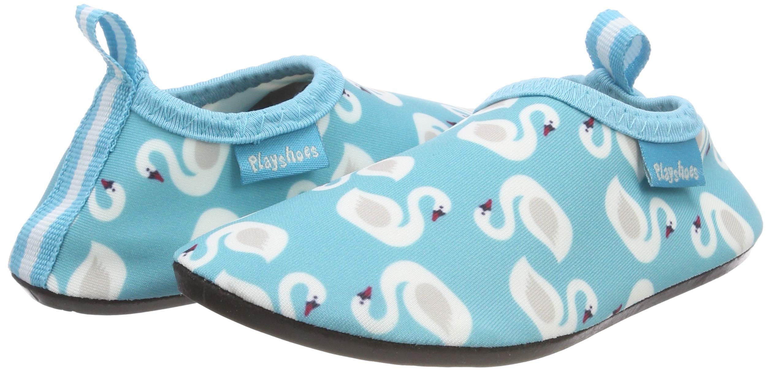 Playshoes Dziewczęce klapki kąpielowe buty do wody łabędzie, turkusowy, 24/25 EU