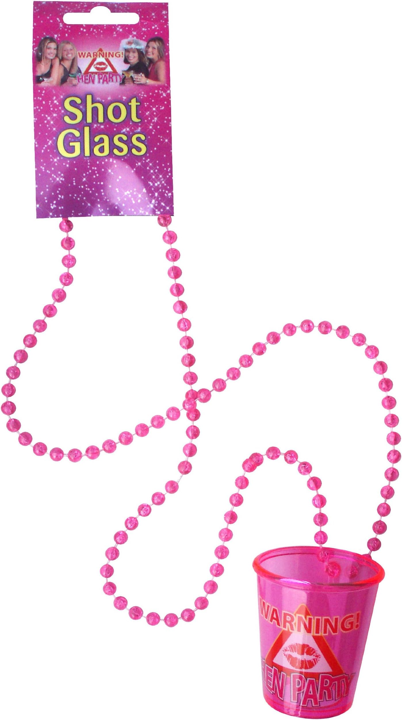 6 Hen Party Shot Glass Necklace Accessories