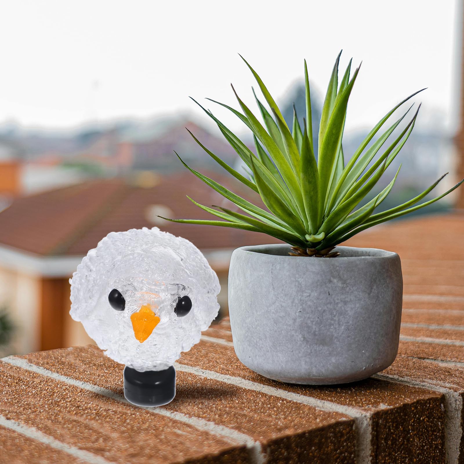 Mipcase Solar LED Lichterkette Rotkehlchen für Garten und Terrasse 30 Leds Energiesparend 1 Stück Weiße Acryl und Kunststoff Dekoration