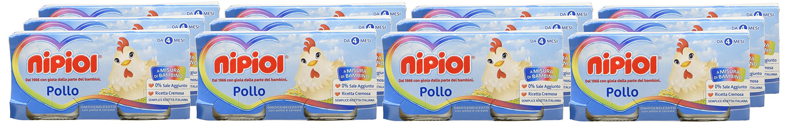 Nipiol Omogeneizzato Pollo 2x80g (12 Confezioni)