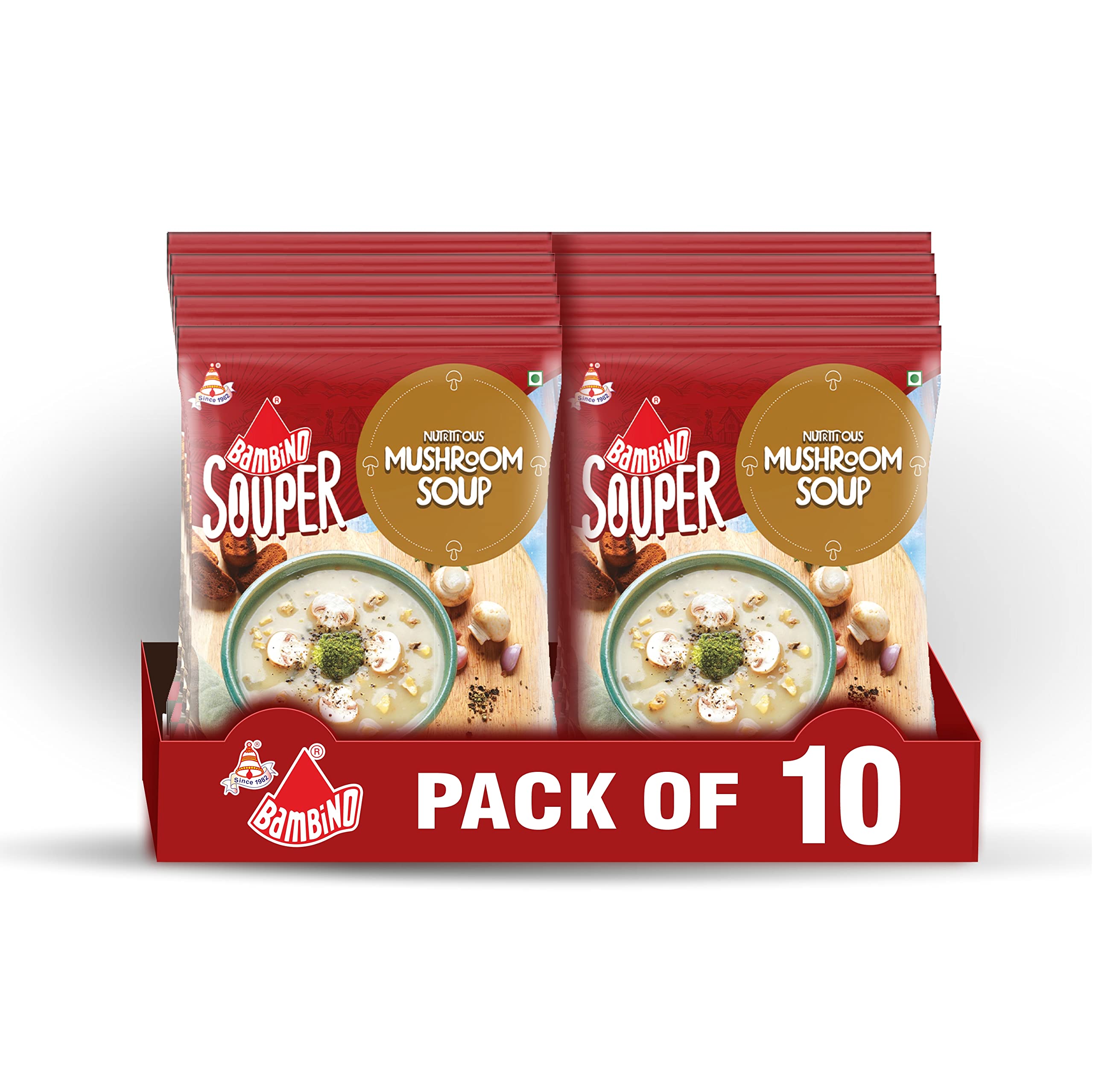 Bambino Mushroom Soups 45 Gms X Pack of 10 Buy One Get One Free