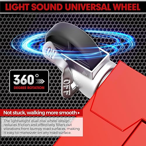 Miniatura 4 de Cofre de Herramientas Rodante de 5 Cajones - Gabinete de Herramientas de Acero Resistente con Caja Superior Desmontable, Ruedas de Bloqueo y Sistema