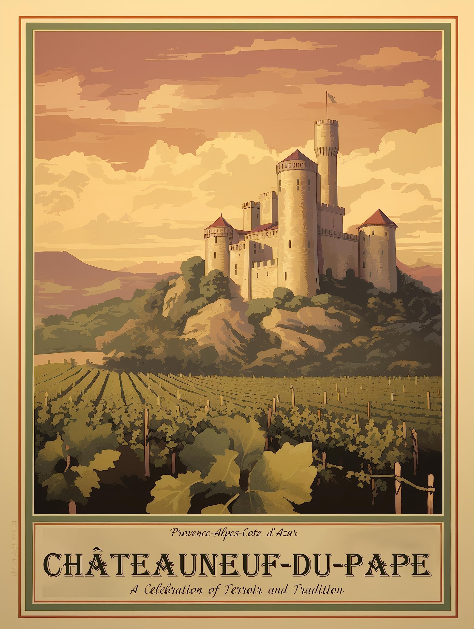 France, Chateauneuf du Pape 2 | Poster | Wall Art | Home Decor |