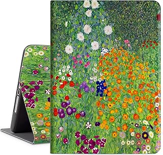 Vimorco iPad Case 6th/5th Generation 2018/2017, iPad 9.7 Inch Case for iPad 6th/5th Case Generation, Adjustable Angle, Auto Wake/Sleep, iPad Air 2 / Air Case Folio Stand Cover (Flower Garden)