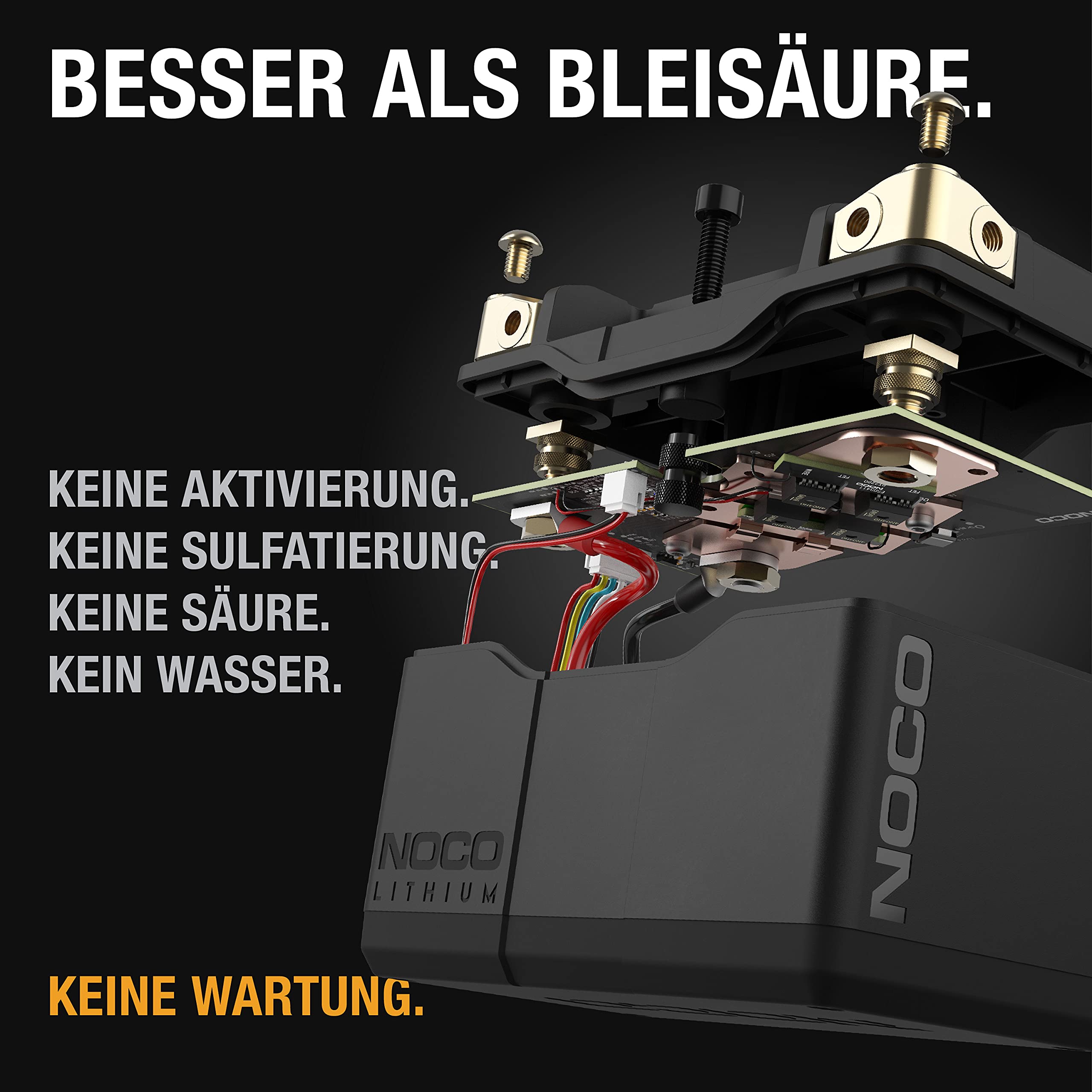 NOCO Lithium NLP9: Ultraleichte 12V Lithium Motorradbatterie – Gruppe 9 – 3Ah – 400A Startstrom – Intelligentes BMS – für Motorräder, Enduros, Quads, Roller und mehr