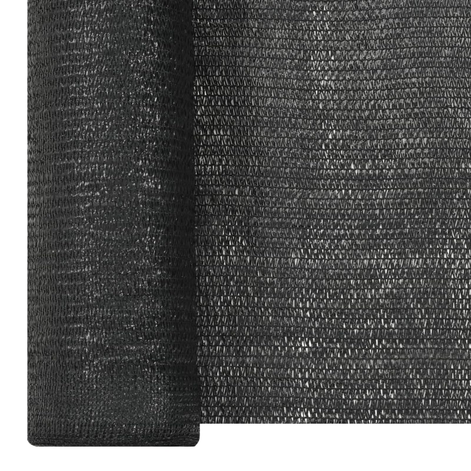 Filet Brise-Vue Noir 1,5x25 m PEHD 195 g/m²,Résistant Aux UV,Filet Brise-Vue,Brise-Vue Et Pare-Soleil pour Balcon
