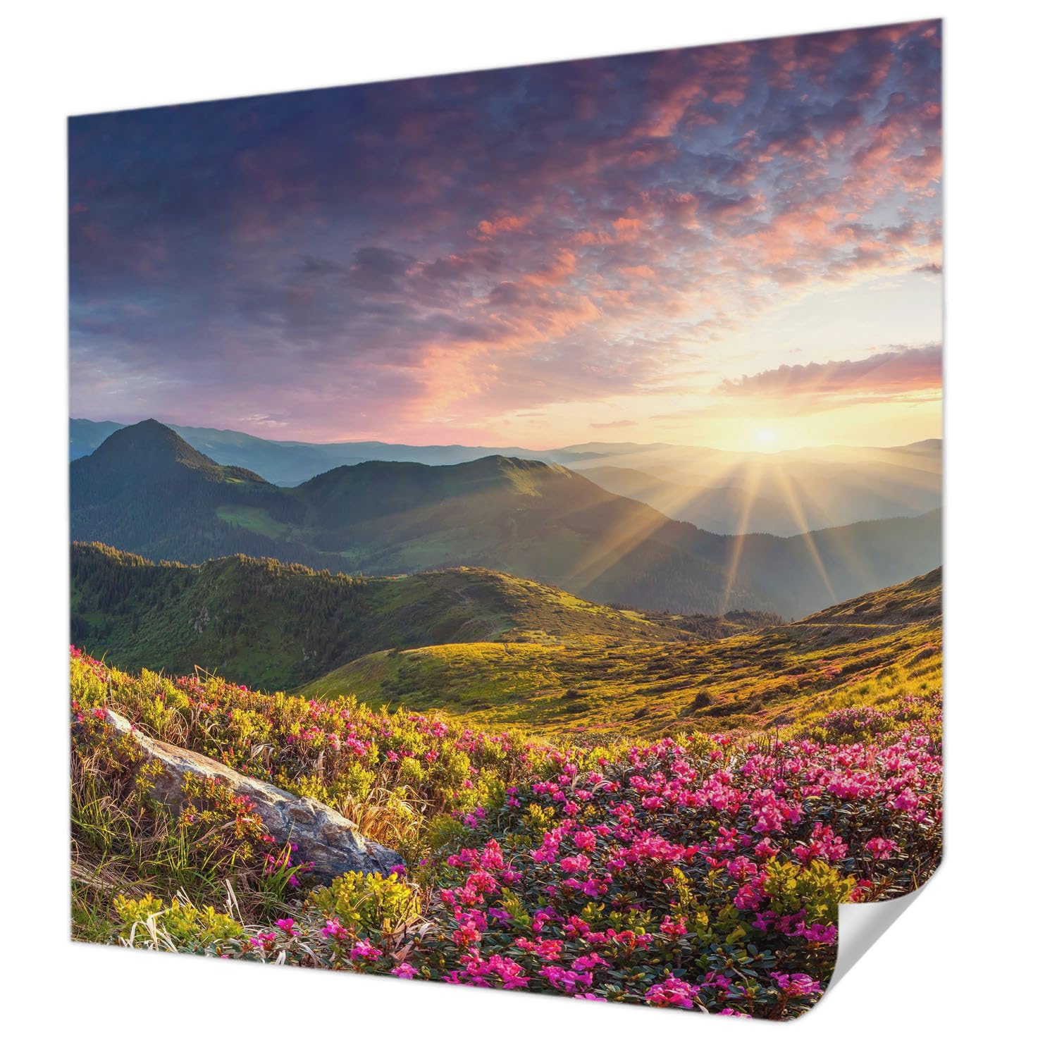 Papier Peint Auto-Adhésif Panorama Montagneux pour une Chambre Parentale Cosy