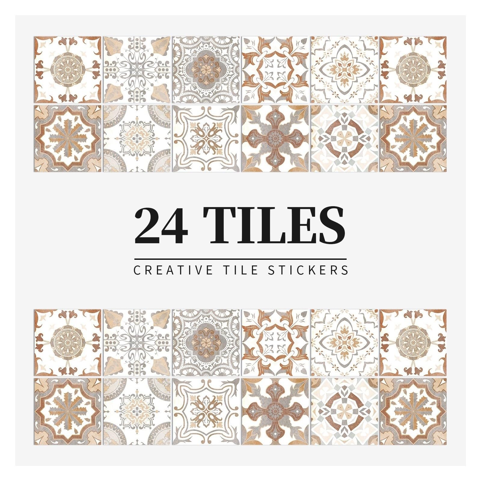 Pegatinas de azulejos autoadhesivas decoración de pared de cocina impermeable a prueba de aceite Retro amarillo claro 24 Uds película mate(L=20 * 20 * 24PCS)