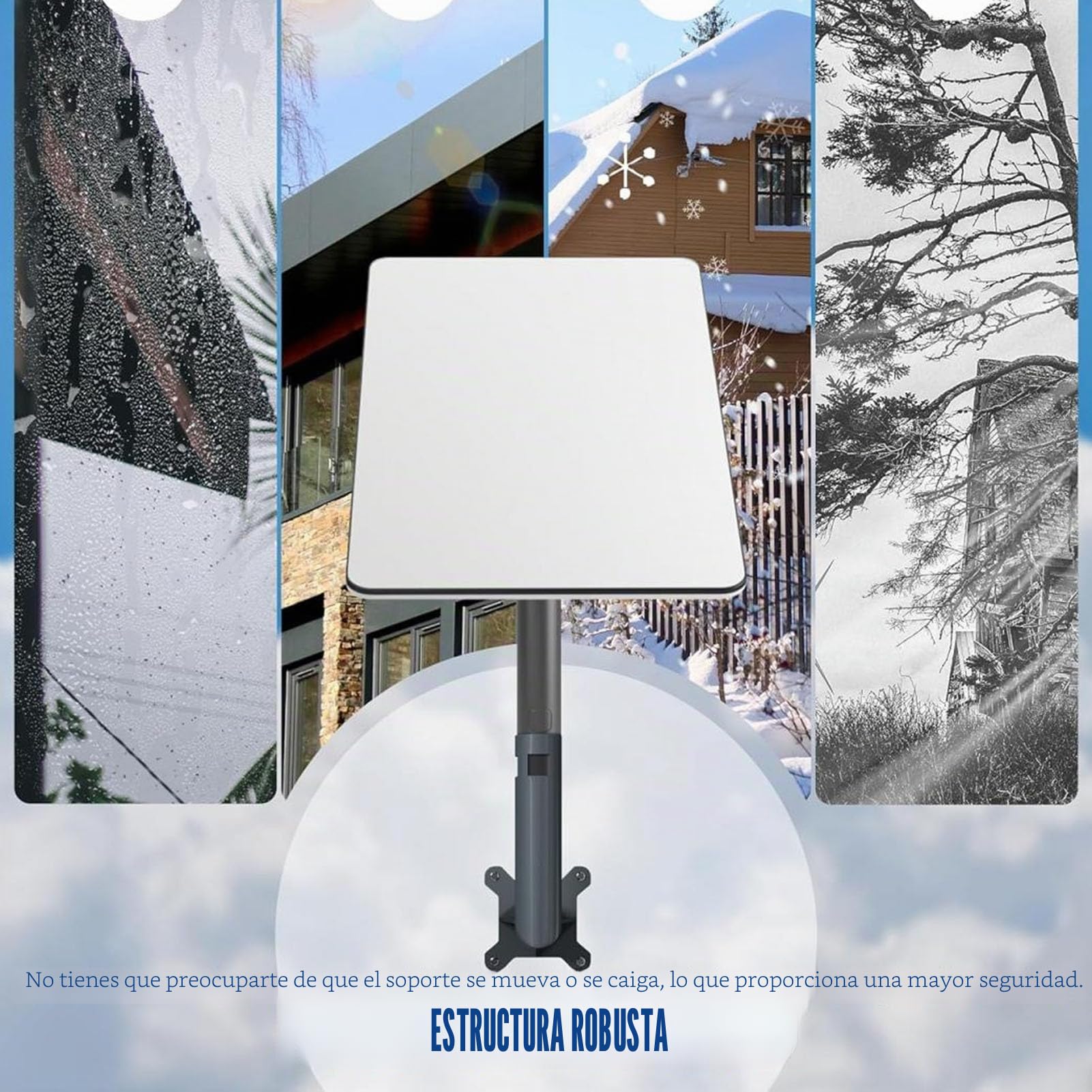 Mount Internet Kit Satellite, Wall Pole Roof Mount, Long Wall Mount, Antena Rectangular J Soporte de Montaje para V2