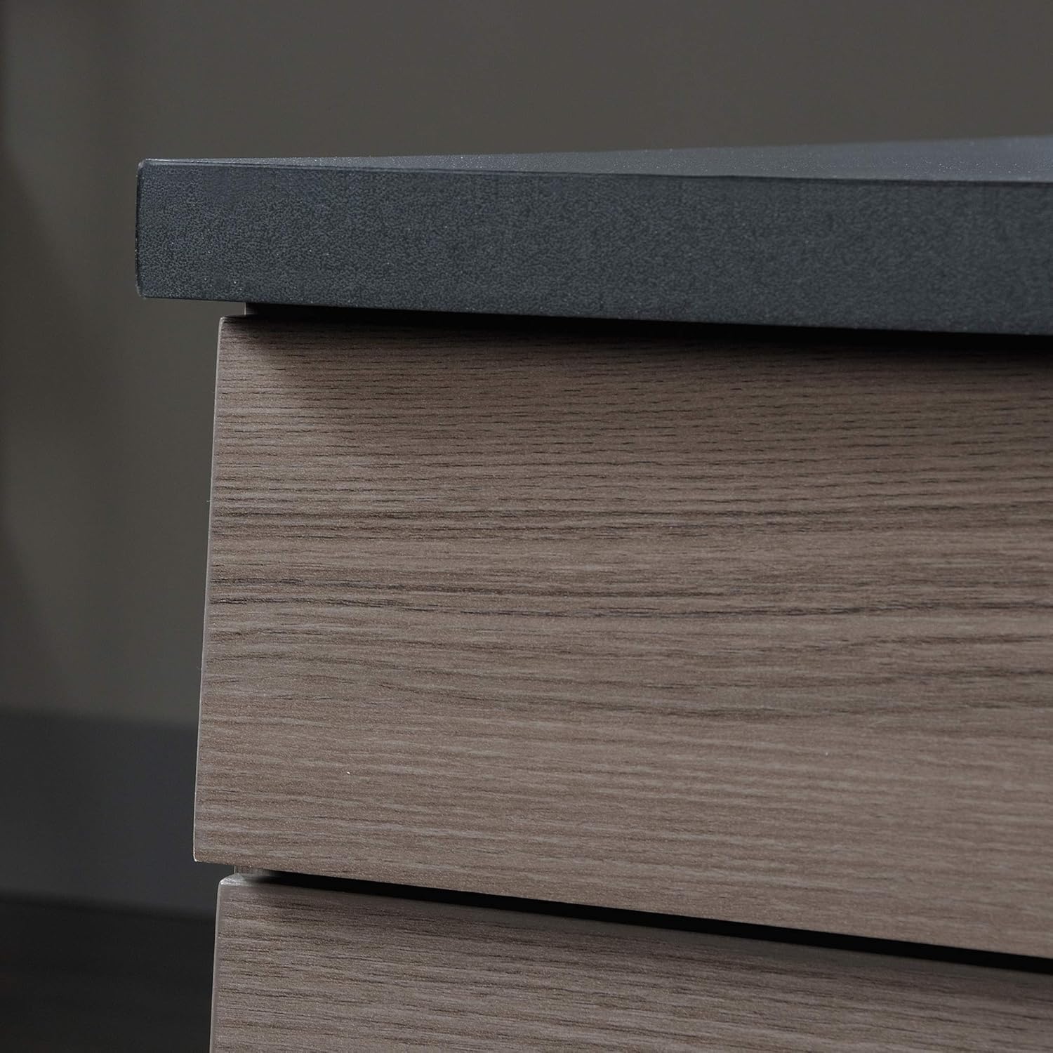 Sauder International Lux Executive Desk with open drawer