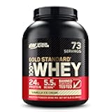 Optimum Nutrition Gold Standard Whey Vanilla Ice Cream - 5 lbs .