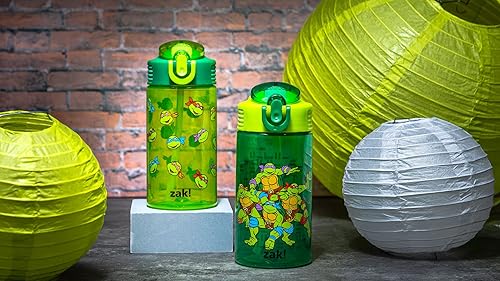 Miniatura 9 de Zak Designs Teenage Mutant Ninja Turtles - Botella de agua para niños para la escuela o viajes, paquete de 2 botellas de agua de plástico duradero
