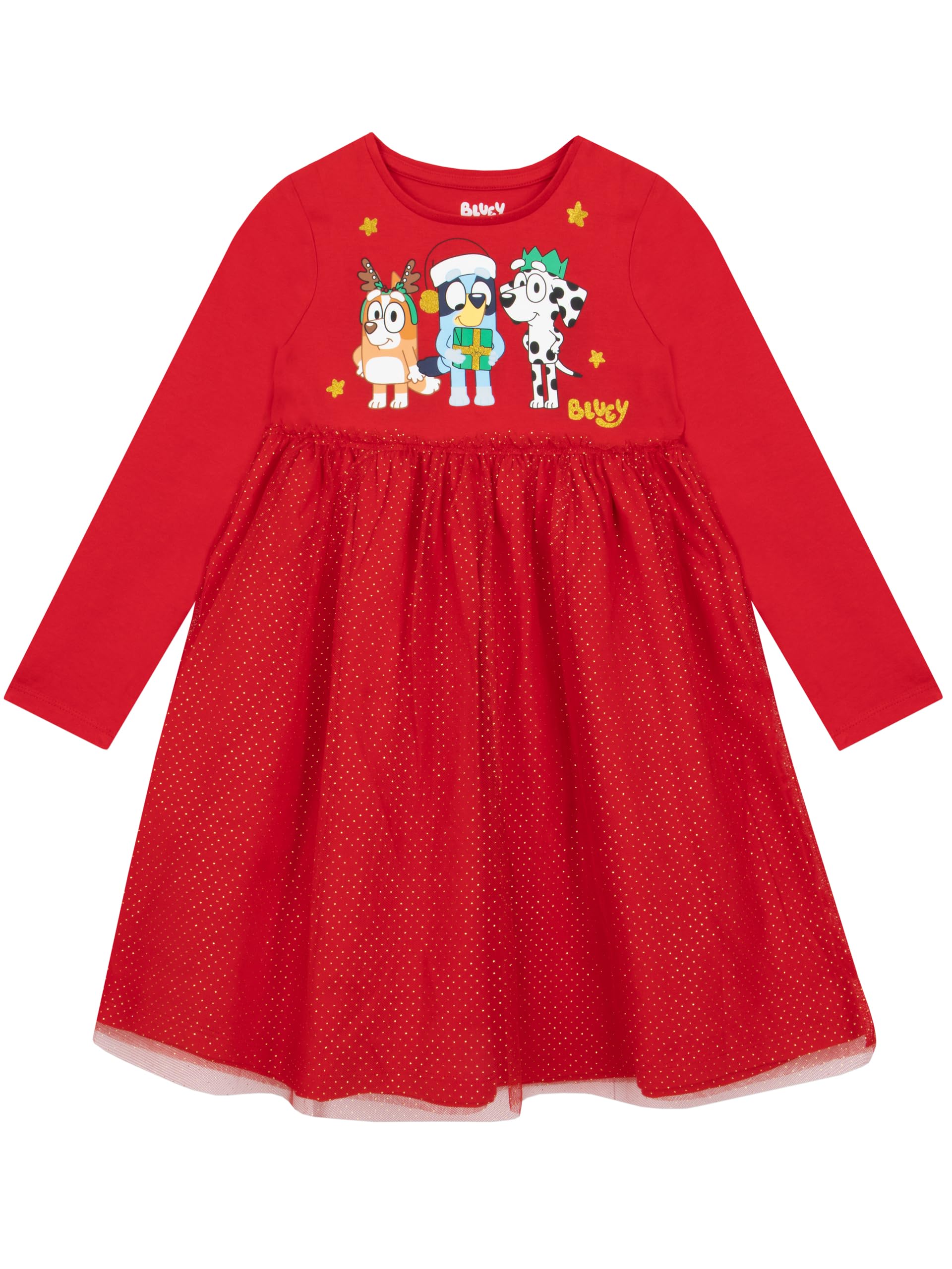 Bluey Christmas Dress Bingo Girls Party Dress Sparkly Girls Dresses |  Desertcart INDIA