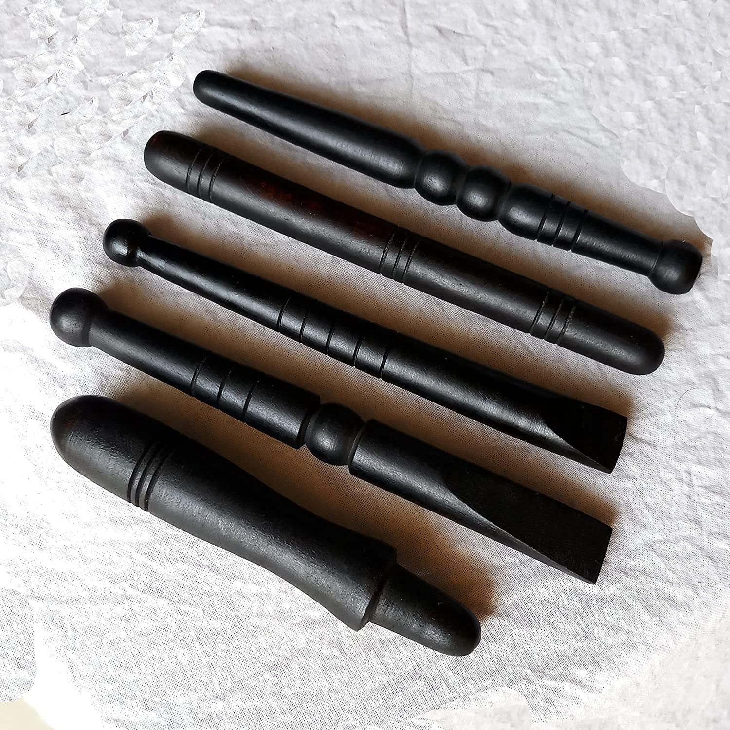 Kayara Manual Acupressure Jimmy ( Jimmi ) Stick (Set of 5) Reflexology Tools Wooden (Black)||acupressure sticks|| massage roller stick wooden (B0BG8QC757) Amazon Price History, Amazon Price Tracker