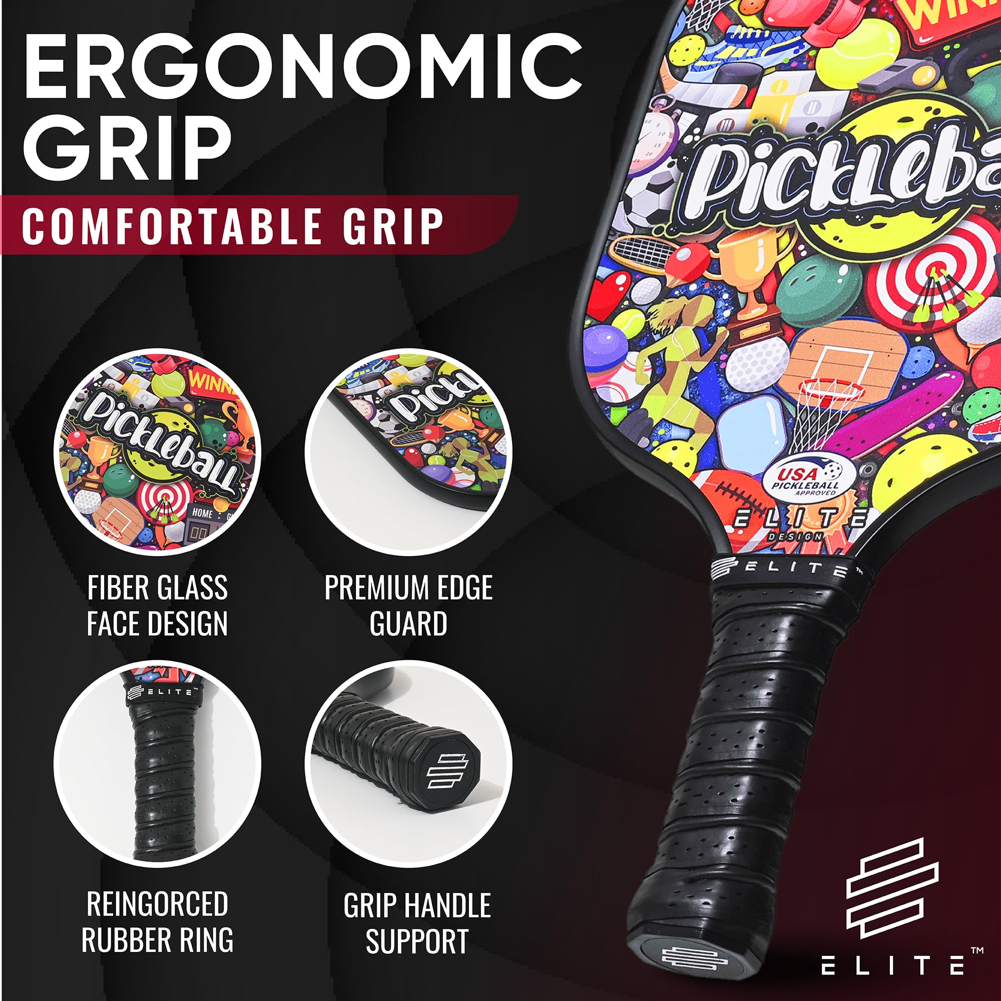 Amazon | ELITE ピックルボールパドル 4個セット USAPA承認パドル