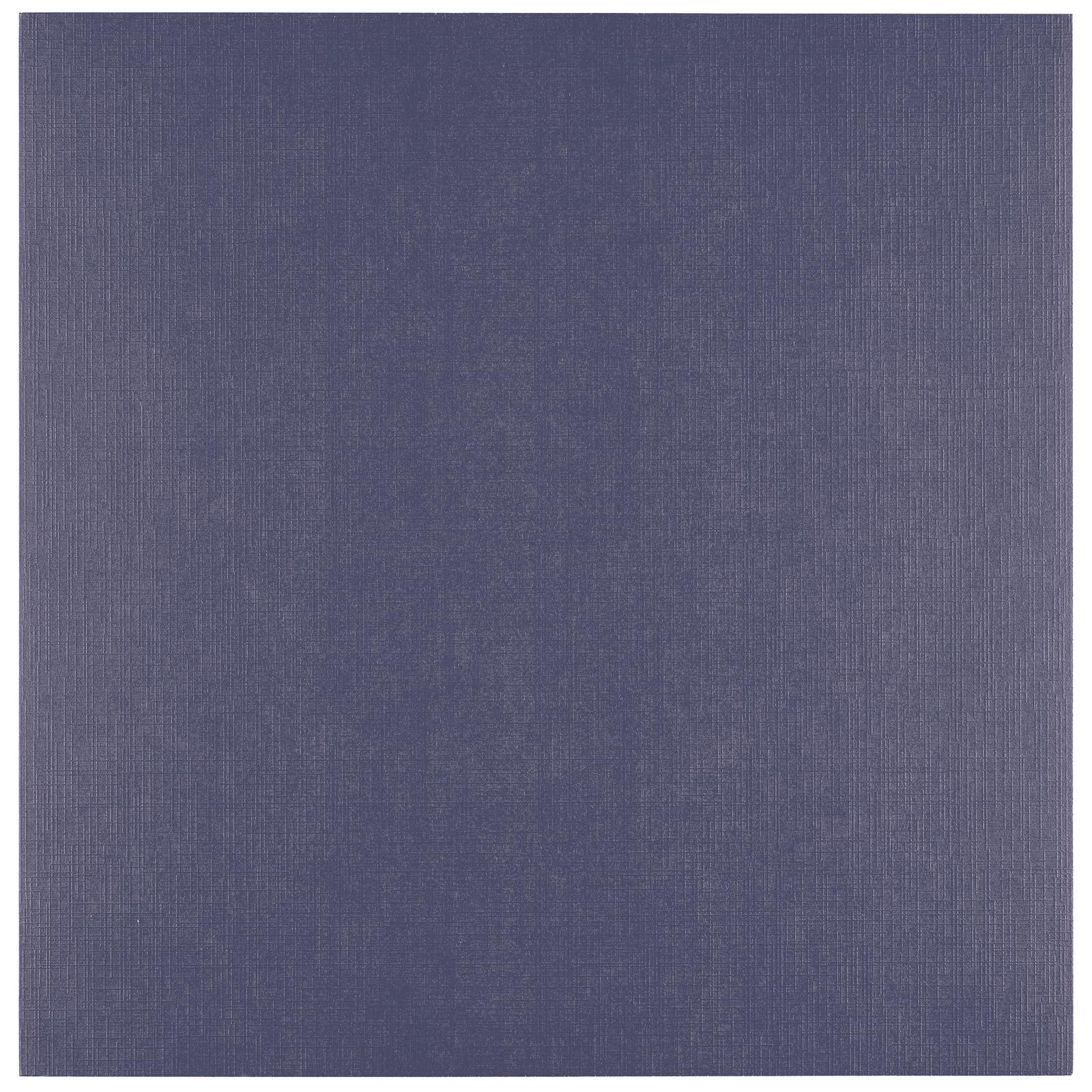 Vaessen Creative Linen Cardstock 12 x 12-25 pcs - Eggplant (Blue) - 250 GSM Coloured Paper - Card Making Supplies for Scrapbooking and Crafting