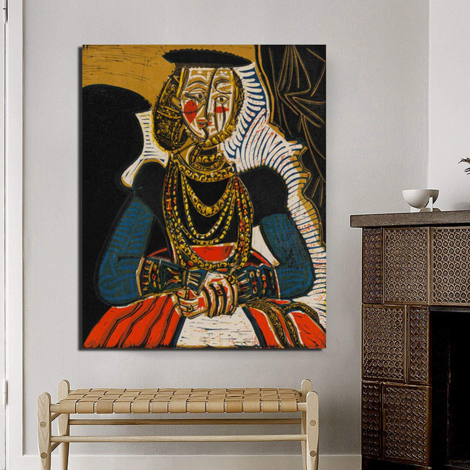 SDVIB Pablo Picasso Portrait Of A Woman After Cranach Canvas Posters Prints Abstract Wall Art Painting Decorative Picture Decor 30x45cm Frameless